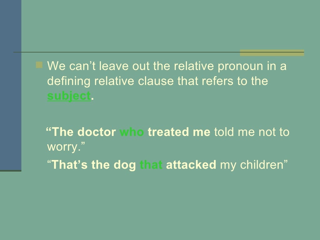 Relative clauses