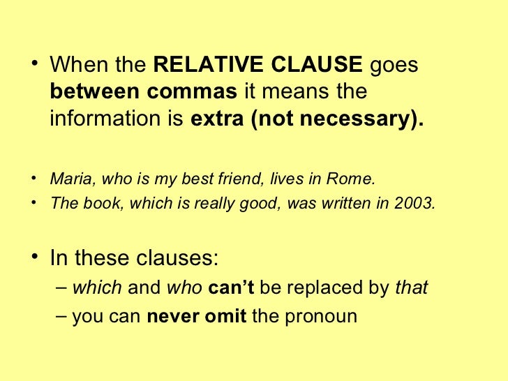 Relative clauses