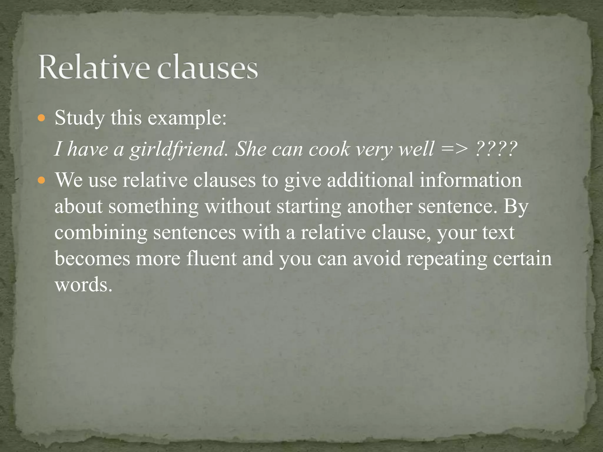 Relative clauses | PPT