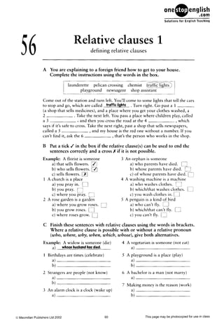 Relative clauses review exercises 1 | PDF