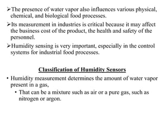 Humidity Measurement in Food Storage | PPTX