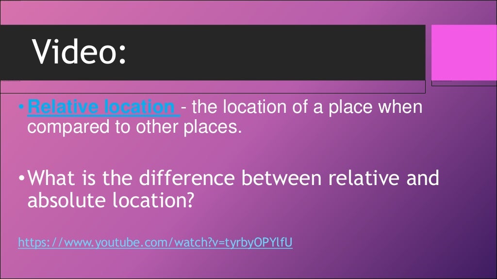 Relative location