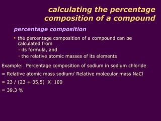Mass formula by percentage How do