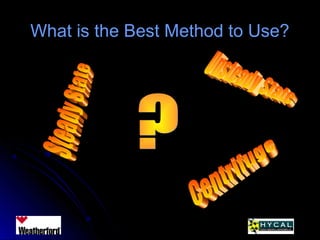 What is the Best Method to Use?What is the Best Method to Use?
 