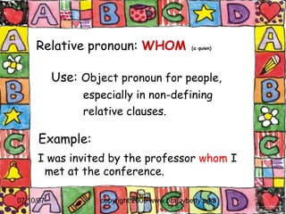 Relative pronouns | PPT