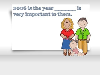 2006 is the year ______ is
very important to them.
 