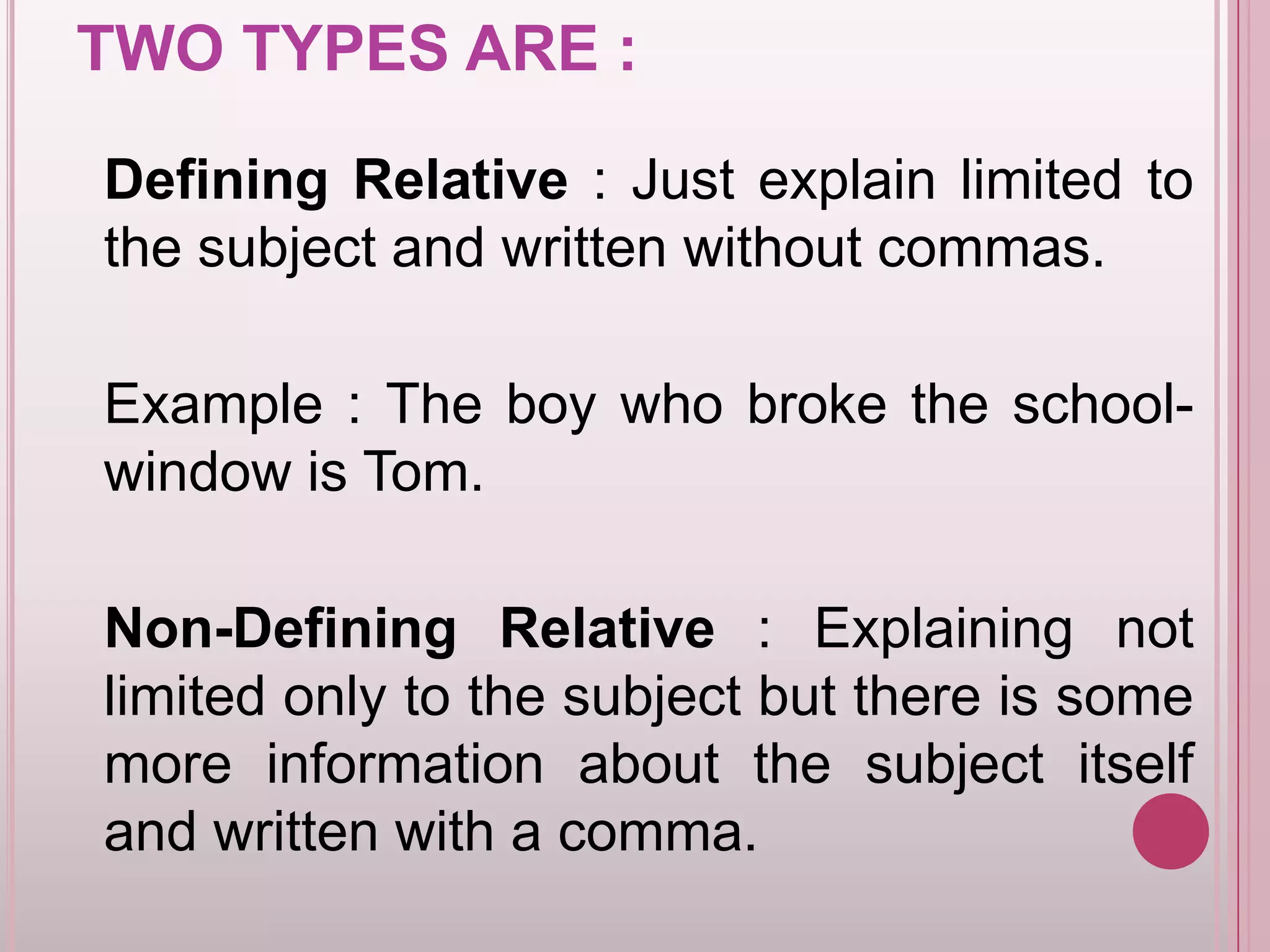 Relative pronouns | PPTX