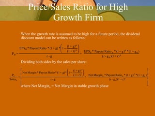 Relative valuation and private company valuation