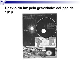 Desvio da luz pela gravidade: eclipse de
1919
 
