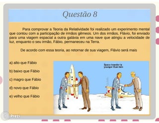 Relatividade exercicios