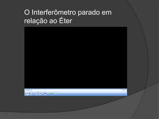 O Interferômetro parado em
relação ao Éter
 