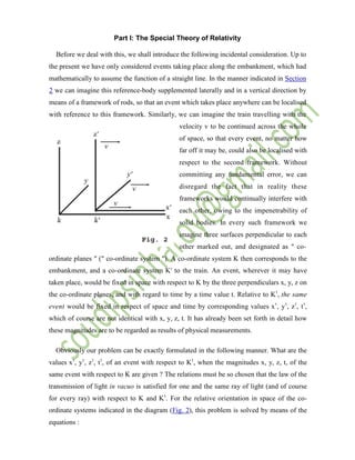 Internal Relativity Relativity Theory By Einstein | PDF