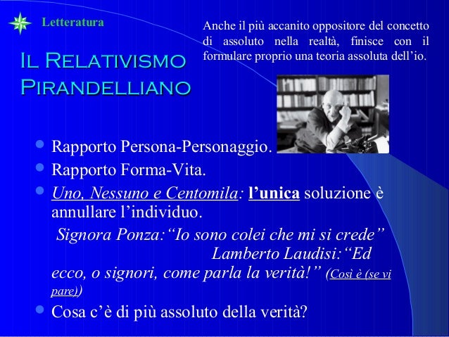 Relativo o assoluto?