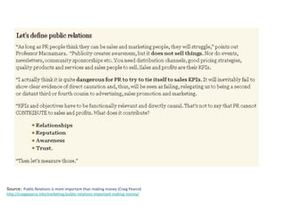 Source: Public Relations is more important than making money (Craig Pearce)
http://craigpearce.info/marketing/public-relations-important-making-money/
 