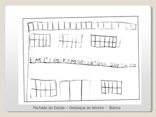 Fachada da Escola – Destaque ao letreiro - Bianca
 