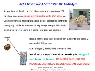 RELATO DE UN ACCIDENTE DE TRABAJO adrian.ppt