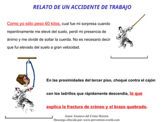 RELATO DE UN ACCIDENTE DE TRABAJO adrian.ppt