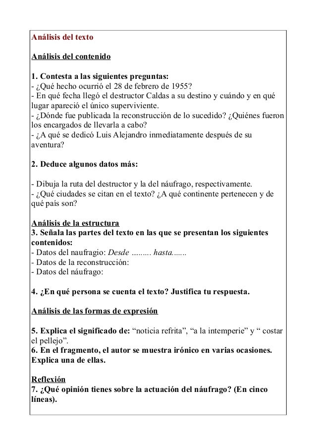 preguntas y respuestas relato de un naufrago relato de un n 225 ufrago g garc 237 a m 225 rquez preguntas y respuestas relato de un naufrago relato de un n 225 ufrago g garc 237 a m 225 rquez