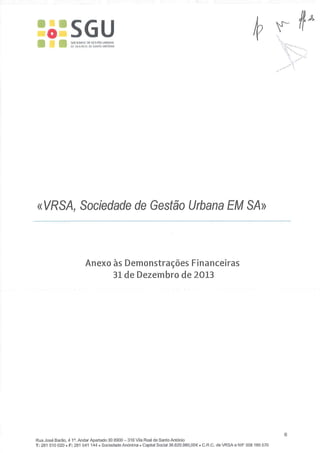 Relatoio contas sgu 2