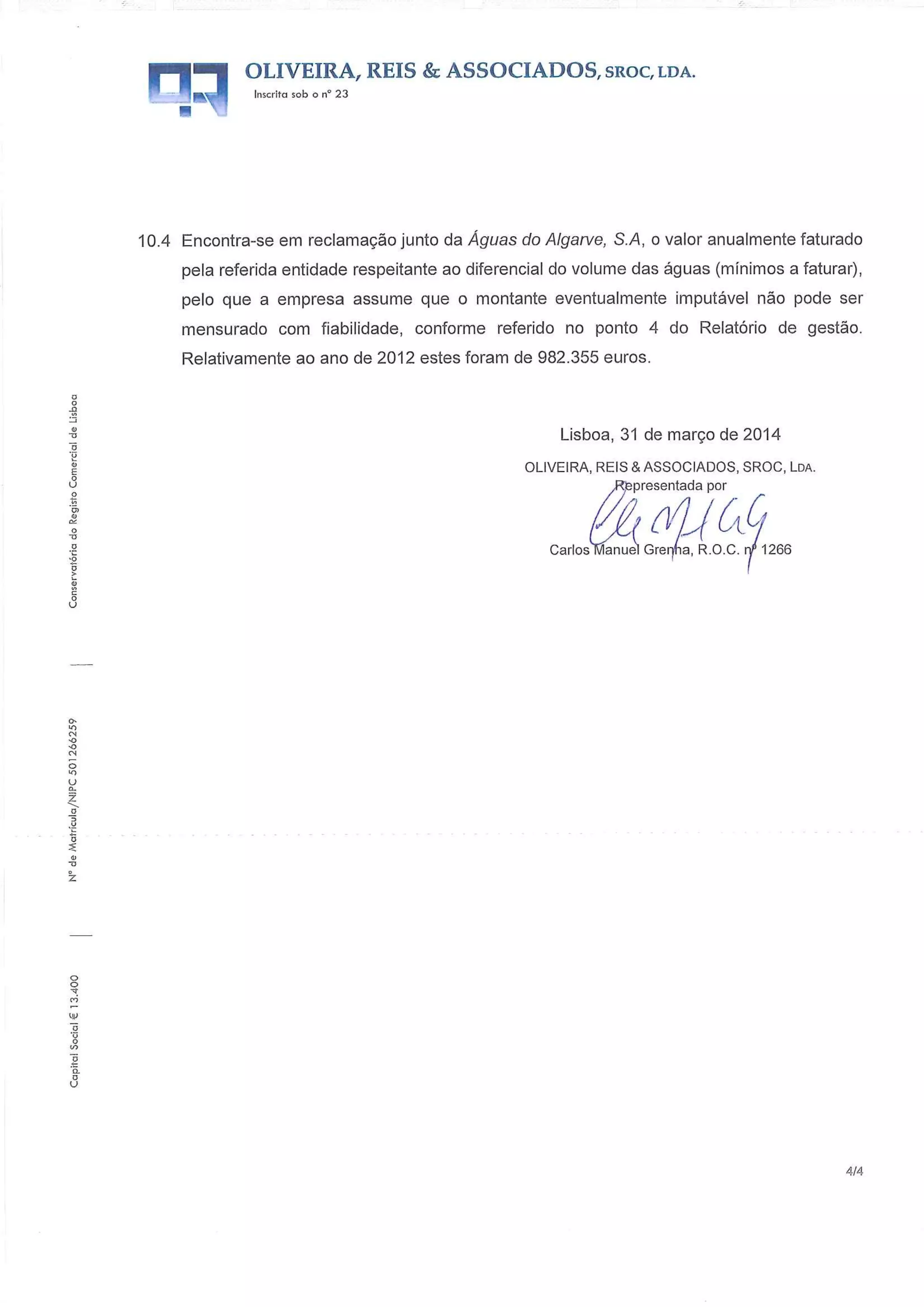 Relatoio contas sgu 2