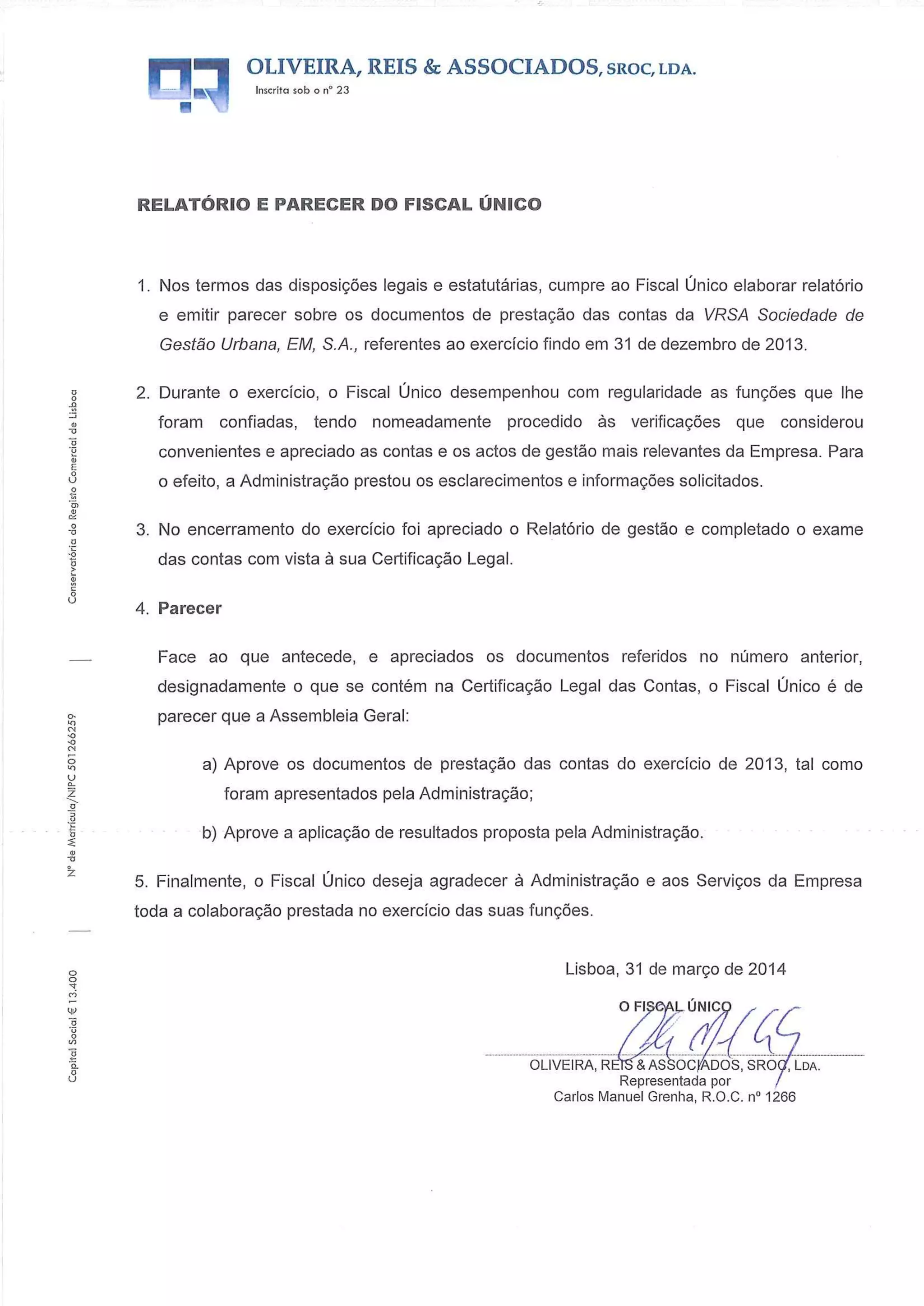 Relatoio contas sgu 2