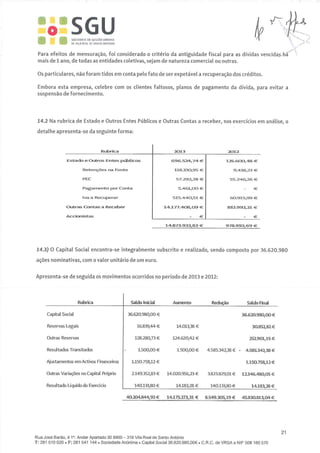 Relatoio contas sgu 2