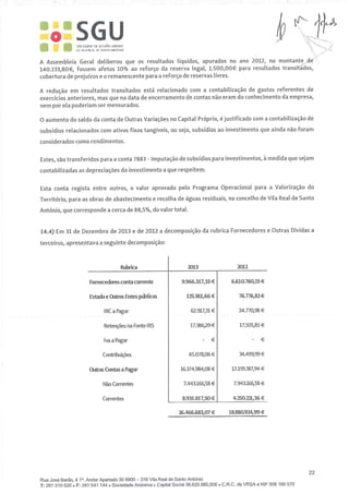 Relatoio contas sgu 2