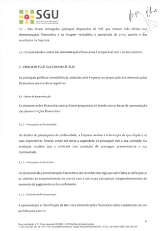 Relatoio contas sgu 2