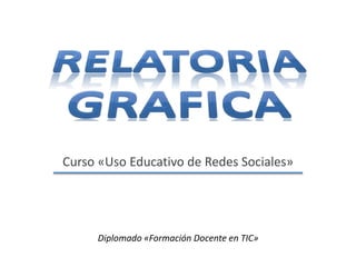 Curso «Uso Educativo de Redes Sociales»
Diplomado «Formación Docente en TIC»
 