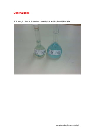 Preparação e Diluição de Soluções