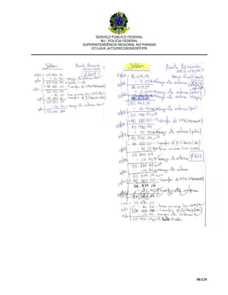 SERVIÇO PÚBLICO FEDERAL
MJ - POLÍCIA FEDERAL
SUPERINTENDÊNCIA REGIONAL NO PARANÁ
GT/LAVA JATO/DRCOR/SR/DPF/PR
58/129
 