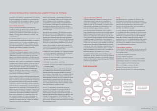 Ativos Intangíveis e vantagens competitivas da TECNISA

           Ao longo de sua trajetória, a TECNISA formou um conjunto          Desde o seu lançamento, o TECNISA Ideias já recebeu em            Equipe de colaboradores [GRI LA11]                                 Clientes
           de ativos intangíveis que fortalecem seu posicionamento           torno de 1.150 sugestões. Delas, cerca de 30 estão na fase        A TECNISA entende que o talento e o empenho de seus                Nos últimos oito anos, a excelência da TECNISA no rela-
           de mercado, alinhado às estratégias de negócio. Na visão          final de validação ou já foram implantadas, encontrando-          colaboradores formam a base que vem respaldando o                  cionamento com seus clientes vem sendo reconhecida e
           da Companhia, esses ativos intangíveis são os seguintes:          -se disponíveis nos projetos de alguns empreendimentos.           sucesso de sua estratégia. Com o objetivo de tornar seus           premiada. Isso não é por acaso. Nesse período, a Companhia
                                                                             Como exemplos, o painel digital com indicador de consumo          profissionais cada vez mais satisfeitos, a Companhia investe       investiu de forma crescente para se aproximar de seus
           Marca e filosofia empresarial                                     de energia para diferentes circuitos de uma residência, o         continuamente na capacitação dos colaboradores e num               clientes, a fim de entender melhor suas necessidades e de
           Com um conjunto de estratégias empresariais bem-                  compartilhamento de bicicletas (bikesharing) e o detector de      ambiente de trabalho seguro, inclusivo e motivador.                atendê-las com eficiência e inovação.
           -sucedidas, respeito aos valores éticos e equipe altamente        vazamento de gás.
           capacitada, que trabalha permanentemente no desen-                                                                                  Como exemplos desses investimentos, estão a criação da             O foco na satisfação dos clientes levou ao estabelecimento
           volvimento de inovações que gerem plena satisfação aos            Já na área de open innovation, a TECNISA iniciou um evento        Escola Corporativa, que, em parceria com a Fundação Instituto      de um diálogo mais aberto e produtivo, de forma a envolver
           clientes, a TECNISA reforça diariamente o conceito “mais          periódico, chamado de Fast Dating, no qual os executivos          de Administração da Universidade de São Paulo (FIA-USP),           os públicos externos na concepção dos projetos dos empre-
           construtora por m2”.                                              da Companhia recebem empreendedores que apresentam                promoveu aos colaboradores que atuam em cargos de gerên-           endimentos e na melhoria dos processos de atendimento.
                                                                             soluções para o desenvolvimento de serviços ou produtos           cia um curso sobre gestão de negócios aplicada à incorporação      Nesse último quesito, a criação de um novo núcleo de
           Essa filosofia empresarial caracteriza a sua marca e expressa     diferenciados. Nos encontros, as empresas têm 20 minutos para     imobiliária; o programa Profissionais do Futuro, destinado a       atendimento, em 2011, contribuiu para agilizar ainda mais as
           a busca contínua pela excelência em práticas construtivas e       apresentarem seus projetos, e as que geram interesse são convi-   equipe de obras, que promove cursos de profissionalização em       respostas e ações da Companhia, aumentando a satisfação
           no relacionamento com os públicos estratégicos, particu-          dadas para uma nova reunião de detalhamento das propostas.        diversas áreas da construção; o aprimoramento da política de       dos clientes (mais detalhes no capítulo Desempenho Social,
           larmente com os clientes, que têm a segurança de saber                                                                              meritocracia, por intermédio da implementação de um plano          no item Relacionamento com Clientes).
           que cada empreendimento é cuidadosamente projetado e              Desde o início do projeto, em agosto do ano passado, 48
                                                                                                                                               de metas que inclui metas corporativas e departamentais, com
           construído para valorizar e respeitar a sua escolha.              empresas foram atendidas. Quatro projetos foram aprovados                                                                            Outras Vantagens competitivas
                                                                                                                                               acompanhamento mensal e disponível a todos os colabora-
                                                                             para o desenvolvimento das seguintes ideias:                                                                                         A esse conjunto de ativos intangíveis, somam-se outras vanta-
                                                                                                                                               dores numa plataforma com acesso à web; e as iniciativas de
           Gestão do conhecimento e inovação                                                                                                                                                                      gens competitivas desenvolvidas pela TECNISA ao longo dos
                                                                             	nstituição de carona corporativa, com o intuito de incentivar
                                                                              i                                                                alfabetização apoiadas pelo programa Ler e Construir.
           A TECNISA tem conseguido organizar e colocar em prática as                                                                                                                                             anos, expostas a seguir:
                                                                              o consumo responsável e colaborativo, além de proporcio-
           capacidades, habilidades e experiências acumuladas por seus                                                                         A Companhia oferece também diversos benefícios a seus
                                                                              nar a redução de uso de vagas de garagem;                                                                                           	 comprovada capacidade de execução;
           colaboradores e parceiros para subsidiar seu crescimento                                                                            colaboradores. Em 2011, destacou-se um plano de assistência
           vigoroso e os resultados empresariais, e considera esse capi-                                                                                                                                          	  odelo integrado de negócios;
                                                                                                                                                                                                                    m
                                                                             	 restação de serviço para auxiliar na declaração de Imposto
                                                                              p                                                                médica e odontológica, que passou a ser oferecido a todos os
           tal intelectual como seu maior e mais valioso ativo intangível.    de Renda de colaboradores;                                       operários de obras próprias, integralmente pago pela TECNISA       	  xperiência de mais de 30 anos no mercado imobiliário;
                                                                                                                                                                                                                    e
                                                                                                                                               e extensivo aos dependentes.                                       	  dministração alinhada com os interesses dos acionistas;
                                                                                                                                                                                                                    a
           Fruto dessa visão, a gestão do conhecimento é considerada         	 laboração de apresentações corporativas;
                                                                              e
           estratégica para a melhoria contínua e ocorre por meio da                                                                                                                                              	 forte reputação e reconhecimento da marca;
           troca de experiências com colaboradores, fornecedores,            	 ontratação de empresa especializada em geoprocessamento
                                                                              c                                                                                                                                   	  resença em regiões estratégicas do país;
                                                                                                                                                                                                                    p
           clientes, comunidade, mercado e até competidores. Esses            e em base de dados.                                              fluxo da inovaÇão
                                                                                                                                                                                                                  	  tuação em diversos segmentos de renda;
                                                                                                                                                                                                                    a
           contatos geram ideias para soluções construtivas mais             A essas ferramentas, somam-se outras formas de interação                                                                             	  estão financeira eficiente, com resultados consistentes.
                                                                                                                                                                                                                    g
           eficientes, do ponto de vista econômico e ambiental, e            que contribuem para a formação de um banco de ideias,
           melhorias que agregam valor aos imóveis e proporcionam            entre elas workshops, consultorias, trabalhos em parceria,
           mais conforto e economia aos clientes.                            benchmarkings e mídias sociais. Após uma avaliação preliminar
                                                                                                                                                                CONSULTORIAS
           Além de capturar e construir conhecimento das formas tradi-       sobre a viabilidade dessas ideias, começa um processo de
                                                                             desenvolvimento de projetos, que inclui o trabalho de comitês                                       BENCHMARKING   WORKSHOPS
           cionais, a Companhia adota os conceitos de crowdsourcing e
           open innovation, por meio dos quais estimula a incorporação       interdisciplinares e a atuação das áreas de Marketing e de
           de conhecimentos vindos de vários setores da sociedade,           Pesquisa e Desenvolvimento. Antes da incorporação da solu-          PARCEIROS                                                                     Qualidade do produto
           devolvendo-os na forma de produtos e serviços inovadores.         ção, o projeto ainda passa pelas etapas de protótipo e projeto
                                                                                                                                                                                                PD                             Imagem da empresa
                                                                             piloto (veja fluxograma na página ao lado).                                                                                                      Desempenho do produto
                                                                                                                                                                         COMITÊS
           Criado em 2010, o TECNISA Ideias é um bom exemplo do                                                                                                                                                                Custo global do projeto
                                                                                                                                                                    INTERDISCIPLINARES                        CURADORIA                                       LISTA DE IDEIAS PARA
           diálogo aberto com stakeholders e dos benefícios do cro-          Em 2011, a capacidade de inovação da TECNISA foi                                                                                                    Prazo de execução
           wdsourcing para a evolução da Companhia. Trata-se de um                                                                                                                                             DE IDEIAS                                       DESENVOLVIMENTO
                                                                             reconhecida. A Companhia foi a primeira colocada, na                                                                                              Segurança e condições
                                                                                                                                                      TECNISA
           portal na internet que centraliza sugestões e colaborações        categoria Construção Civil, na premiação As empresas                       WIKI
                                                                                                                                                                                                                                     de trabalho
                                                                                                                                                                                          MARKETING                               Sustentabilidade
           de potenciais consumidores, estudantes e profissionais,           mais Inovadoras do Brasil, promovida pela consultoria A.T.
                                                                                                                                                                                                                                   das operações
           entre outros, interessados em compartilhar ideias. Com            Kearney e pela revista Época Negócios. Por sua vez, o case
           isso, é possível antecipar, com maior assertividade, as           “Gestão do Conhecimento no Setor Imobiliário: Uma
                                                                                                                                                                 CROWDSOURCING
           necessidades e tendências do mercado imobiliário, pos-            quebra de paradigma” foi um dos três vencedores, na cate-                                               MÍDIAS        FAST
           sibilitando, por meio da inovação, a criação de vantagem          goria Inovação, do prêmio Make Award Brasil, da consultoria         INNOVATION                          SOCIAIS      DATING
           competitiva aos projetos da organização.                          The Know Network (TKN).	                                              BROKERS




24   RELATÓRIO ANUAL 2011                                                                                                                                                                                                                                             RELATÓRIO ANUAL 2011   25
 