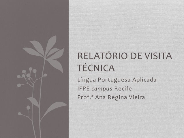 Relatorio visita tecnica abnt