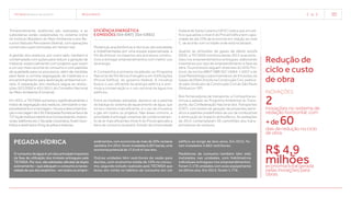 TECNISA Relatório Anual 2015 resultados   35 
Trimestralmente, auditorias são realizadas, e as
subsidiárias estão cadastradas no sistema online
do Instituto Brasileiro do Meio Ambiente e dos Re-
cursos Naturais Renováveis (Ibama), com operações
comerciais supervisionadas em tempo real.
A gestão dos resíduos, por outro lado, também é
contemplada com ações para reduzir a geração de
material, essencialmente com projetos que visam
a um uso mais racional do consumo e com padrões
de qualidade para os processos, além de medidas
para fazer a correta segregação de materiais e o
encaminhamento para destinação ambiental cor-
reta. A separação dos resíduos segue as resolu-
ções 307/2002 e 431/2011 do Conselho Nacional
do Meio Ambiente (Conama).
Em 2015, a TECNISA aumentou significativamente o
índice de segregação dos resíduos, otimizando o rea-
proveitamento e a reciclagem. Houve a descontamina-
ção e reciclagem de 2.813 lâmpadas fluorescentes e de
737 kg de resíduos eletrônicos (computadores, impres-
soras, telefones etc.). Na sede corporativa, foram reco-
lhidos e destinados 43 kg de pilhas e baterias.
Eficiência energética
e emissões [G4-EN7] [G4-CRE1]
Mudanças arquitetônicas e técnicas são estudadas
e implementadas por uma equipe especializada, a
fim de diminuir os impactos dos processos constru-
tivos e entregar empreendimentos com melhor uso
da energia.
A Companhia é pioneira na adesão ao Programa
Nacional de Eficiência Energética em Edificações
(Procel Edifica), do governo federal. A iniciativa
busca o uso eficiente da energia elétrica e esti-
mula a conservação e o uso racional da água nos
edifícios.
Entre as medidas adotadas, destaca-se a patente
do backup do sistema de aquecimento de água, que
torna o mesmo mais eficiente, e o uso de chuveiros
a gás em todos os projetos. Nas áreas comuns, a
prioridade é entregar sistemas de condicionamen-
to de ar mais eficientes (nível A do Procel aplicado a
bens de consumo duráveis). Estudo da Universidade
pegada hídrica
O consumo de água é um dos principais impactos
da fase de utilização dos imóveis entregues pela
TECNISA.Porisso,sãoadotadasválvulasdeduplo
acionamento – que adequam o consumo à neces-
sidadedeusodoslavatórios–emtodososempre-
endimentos,comeconomiademaisde30%nabacia
sanitária.Em2015,foraminstaladas6.007bacias,uma
economiapotencialde17,6milm³porano.
Outras unidades têm restritores de vazão para
duchas, com economia média de 10% no consu-
mo, segundo estudo realizado pela TECNISA que
levou em conta os hábitos de consumo em um
Redução de
ciclo e custo
de obra
INOVAÇÕES
2inovações no sistema de
vedação horizontal, com
+de60dias de redução no ciclo
de obra
R$ 4,9
milhõeseconomia total gerada
pelas inovações para
obras
Federal de Santa Catarina (UFSC) indica que um edi-
fício que adota o nível A do Procel Edifica tem capa-
cidade de até 23% de economia em relação ao nível
C, de acordo com a cidade onde está localizado.
Quanto às emissões de gases de efeito estufa
(GEE), a TECNISA monitora desde 2013 suas emis-
sões nos empreendimentos entregues, elaborando
inventários por tipo de empreendimento e fase da
obra. Os processos seguem diretrizes do GHG Pro-
tocol, da norma ABNT NBR ISO 14064-1:2007 e do
Guia Metodológico para Inventários de Emissões de
Gases de Efeito Estufa na Construção Civil, publica-
do pelo Sindicato da Construção Civil de São Paulo
(Sinduscon-SP).
Nos fornecedores de transporte, a Companhia es-
timula a adesão ao Programa Ambiental do Trans-
porte, da Confederação Nacional dos Transportes
(CNT), com testes de geração de poluentes perió-
dicos e padrões predefinidos de uso de combustível
e diminuição do impacto atmosférico. As avaliações
de 2015 contemplaram 26 caminhões dos trans-
portadores de resíduos.
edifício ao longo de dois anos. Em 2015, fo-
ram instalados 4.862 restritores.
Medidores de consumo também têm sido
instalados nas unidades, com hidrômetros
individuais entregues nos empreendimentos.
Foram 2.178 unidades com esse equipamento
no último ano. Em 2014, foram 1.776.
 