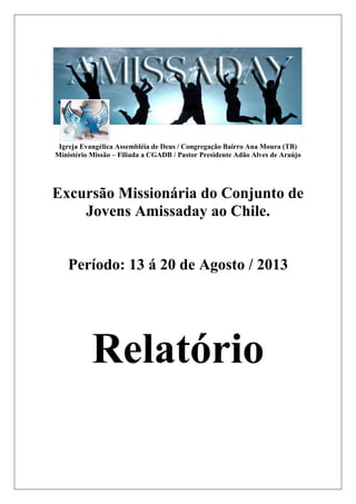 Igreja Evangélica Assembléia de Deus / Congregação Bairro Ana Moura (TB)
Ministério Missão – Filiada a CGADB / Pastor Pres...