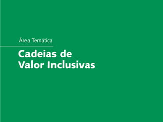 Área Temática

      Cadeias de
                             Carta do Diretor

Desenvolvimento
   Local e Áreas
      Valor Inclusivas
      Protegidas
 Responsabilidade Socioambiental Corporativa
                  Cadeias de Valor Inclusivas
                              Redes e Fóruns
                               Metodologias
              Coordenação de Administração
                    Mobilização de Recursos
               Instituto Peabiru em Números
                               Comunicação
                                       Equipe
                    Referências Bibliográficas

            Relatório anual de atividades
 