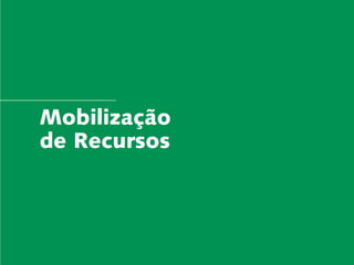Mobilização
                            Carta do Diretor

  Desenvolvimento Local e Áreas Protegidas

Responsabilidade Socioambiental Corporativa



     de Recursos Cadeias de Valor Inclusivas

                             Redes e Fóruns

                              Metodologias

             Coordenação de Administração

         Mobilização
         de Recursos
              Instituto Peabiru em Números
                              Comunicação
                                      Equipe
                   Referências Bibliográficas

62         Relatório anual de atividades
 