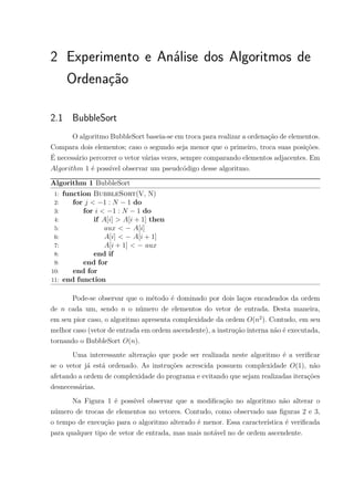PDF) Uma Comparacao de Algoritmos de Ordenacao baseados em