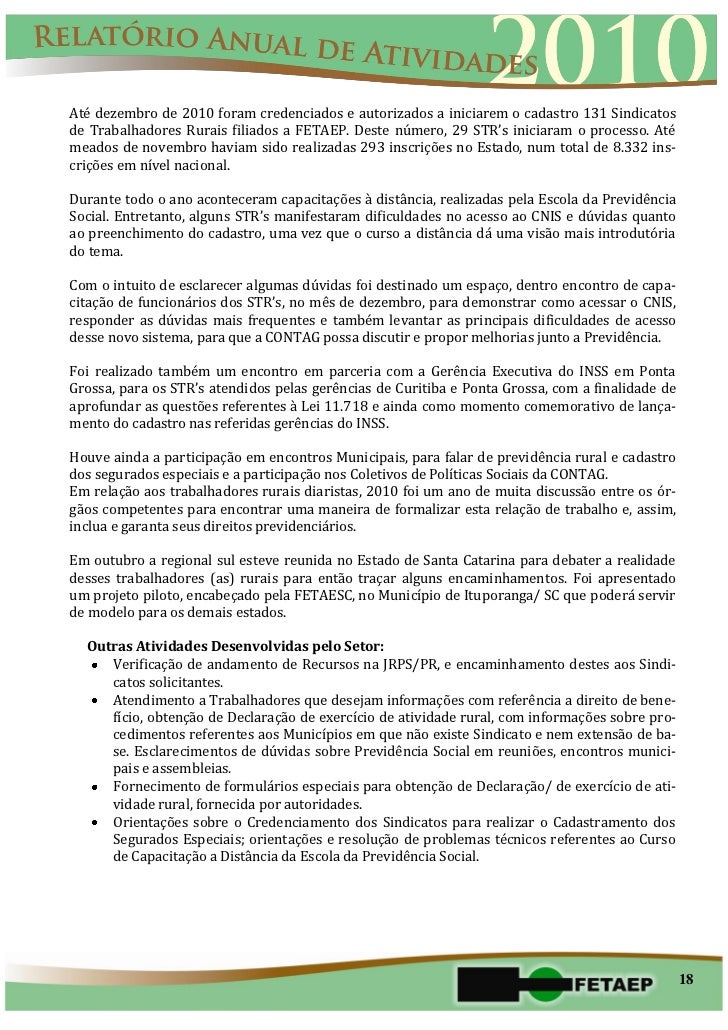 Relatorio de atividade