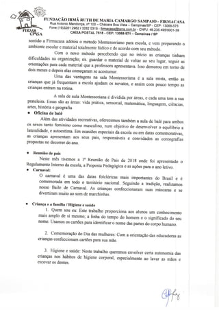 Relatorio atividades 2018