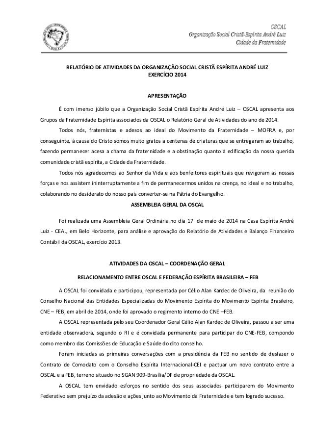 Relatorio de atividade