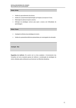 Relatorio  AutoavaliaçAo 2007| 08