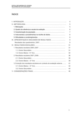 Relatorio  AutoavaliaçAo 2007| 08