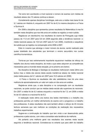 Relatorio  AutoavaliaçAo 2007| 08