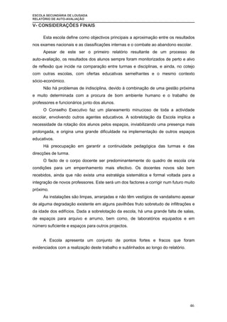 Relatorio  AutoavaliaçAo 2007| 08