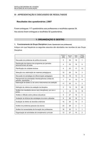 Relatorio  AutoavaliaçAo 2007| 08
