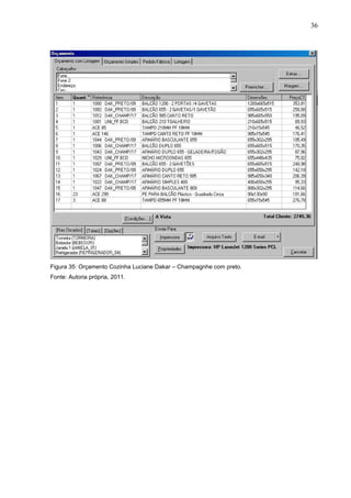 Figura 35: Orçamento Cozinha Luciane Dakar – Champagnhe com preto.
Fonte: Autoria própria, 2011.
36
 