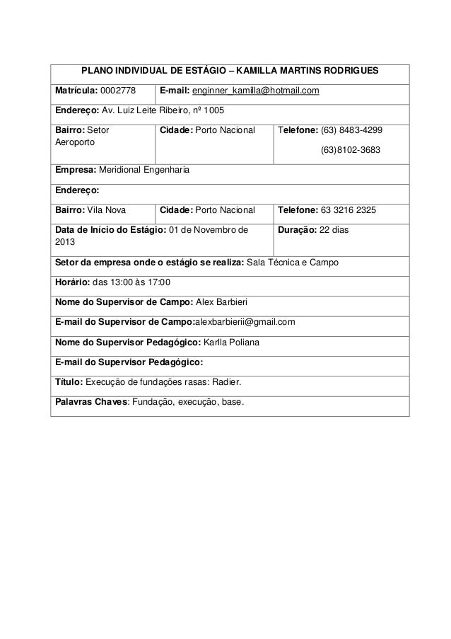 Conclusao relatorio de estagio engenharia