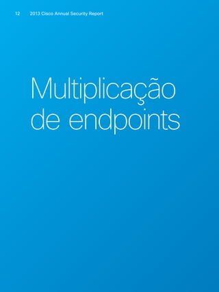 2013 Cisco A 12 nnual Security Report 
Multiplicação 
de endpoints 
 
