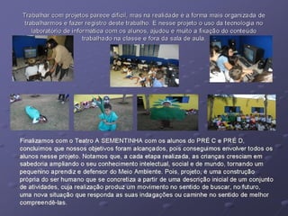 Relatorio do projeto sementinha